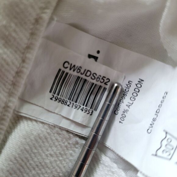 Sybilla Overalls Women Sz 12 EUR 42 White Cotton Carpenter Denim Jean Adj Strap - Picture 9 of 16